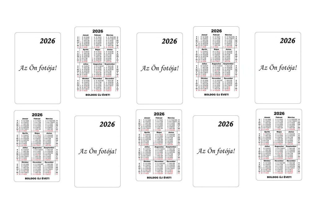 Kártyanaptár készítés karácsonyra