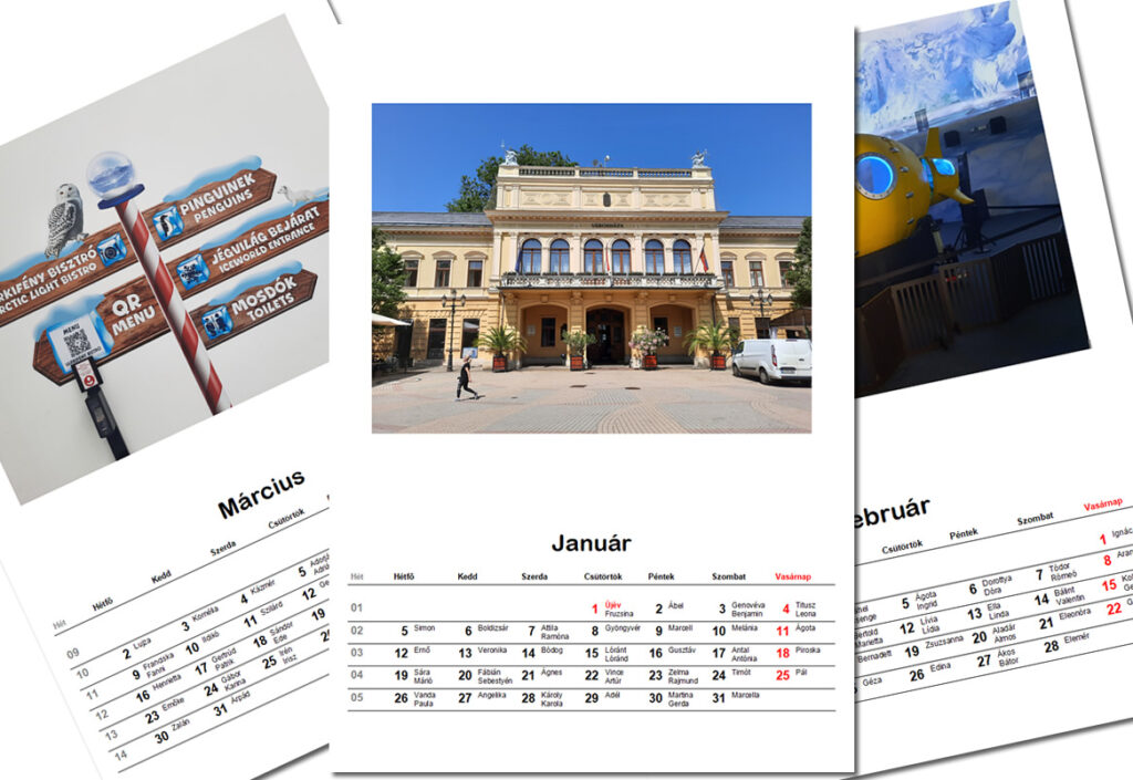 Névnapos falinaptár készítése